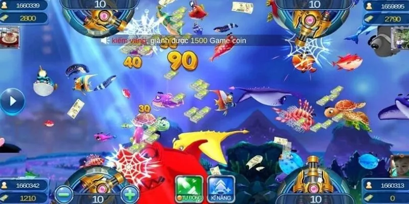 Tổng hợp các loại cá và điểm thưởng trong game